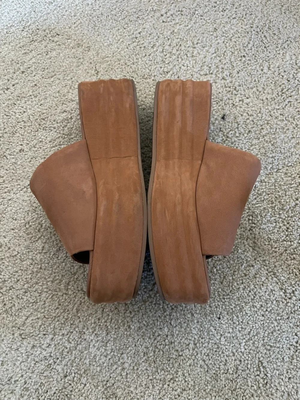Free People Cognac Slide Platform Mules - Picture 3 of 4